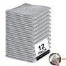 12-Pack Non-Scratch Wire Dishcloth Set, Multifunctional Washable No-Odor Scratch-Resistant Steel Cleaning Pads for Wet/Dry Clean, Cookware, Sinks