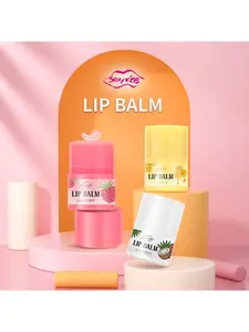 Sexy Kiss 3pcs Lip Balm Set - Raspberry Coconut Honey Flavors Moisturizing Twist Lip Balm for Dry Lips Unisex Daily Gift Hydrate Moisture
