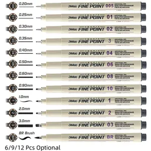 Manga Marker Pen, 1 Set Fineliner Pen, Art Drawing Fine Point Pen, Manga Markers, Sketch Markers, Fine Tip Markers, Stationery Set, Art Drawing Supplies for Students, Valentine's Day Gift, Art Drafting Pencils