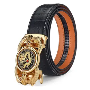 Men's Genuine Leather Belt with Automatic Buckle