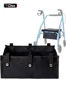 Under Seat Rollator Bags, Large Rollator Walker Basket, Under Seat Rollator Bag, Four Wheel Drive Walker Basket, Reusable Walker Bags for Rolling Walker, Rollator Basket Accessory for Women Men Seniors, Storage Ipad, Books, and Fssentials
