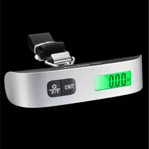 Ergonomic Luggage Scale with Stainless Steel Hook - Dual Measurement in Kilograms & Pounds - Temperature Meter in Fahrenheit & Celsius - Perfect for Hand Luggage