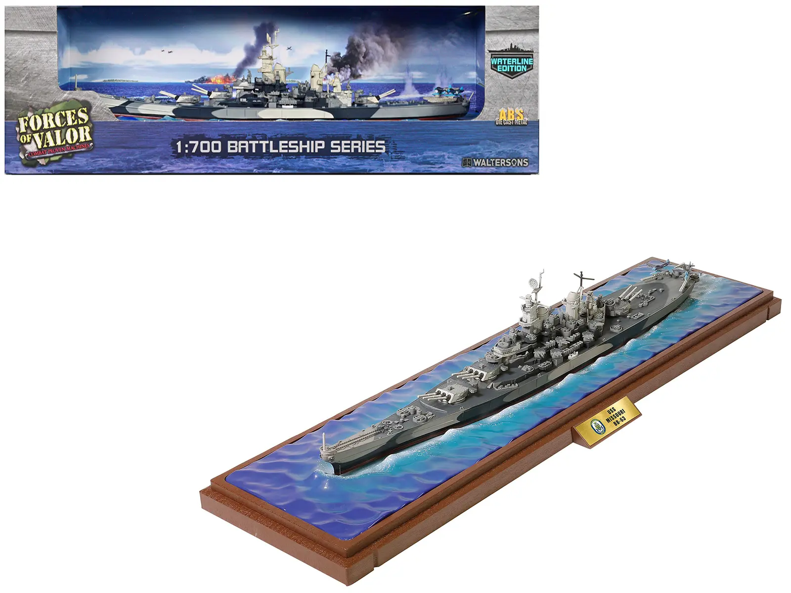 USS Missouri (BB-63) Iowa-class Battleship "Battle of Okinawa" 1945 US Navy "Battleship" 1/700 Diecast Model by Forces of Valor