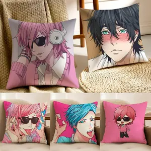 Anime y-Yarichin-Bitch Club Pillow Case Pillowcase Short Plush Hidden Zipper Soft And Washable Color-resistant Removable Suitable For Sofa Drawing Living Rooms Bedrooms Car Office Gift