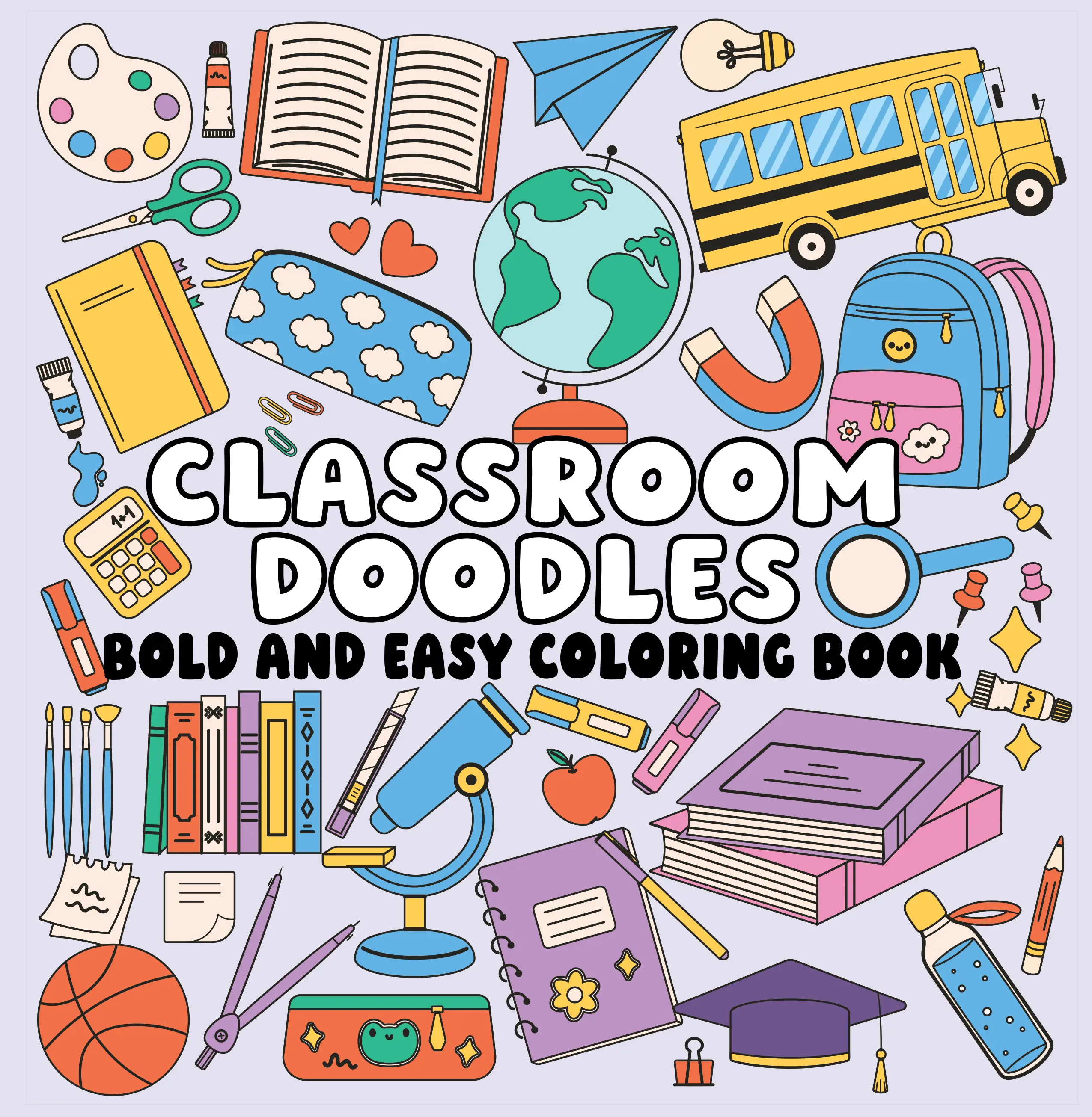 Page Publications Bold Art Stress-Free Kids' Coloring Book - Paperback Children's Interactive Activity Book, Compatible with Colored Markers, Crayons, Art Marker Pen, Interactive Activity Books