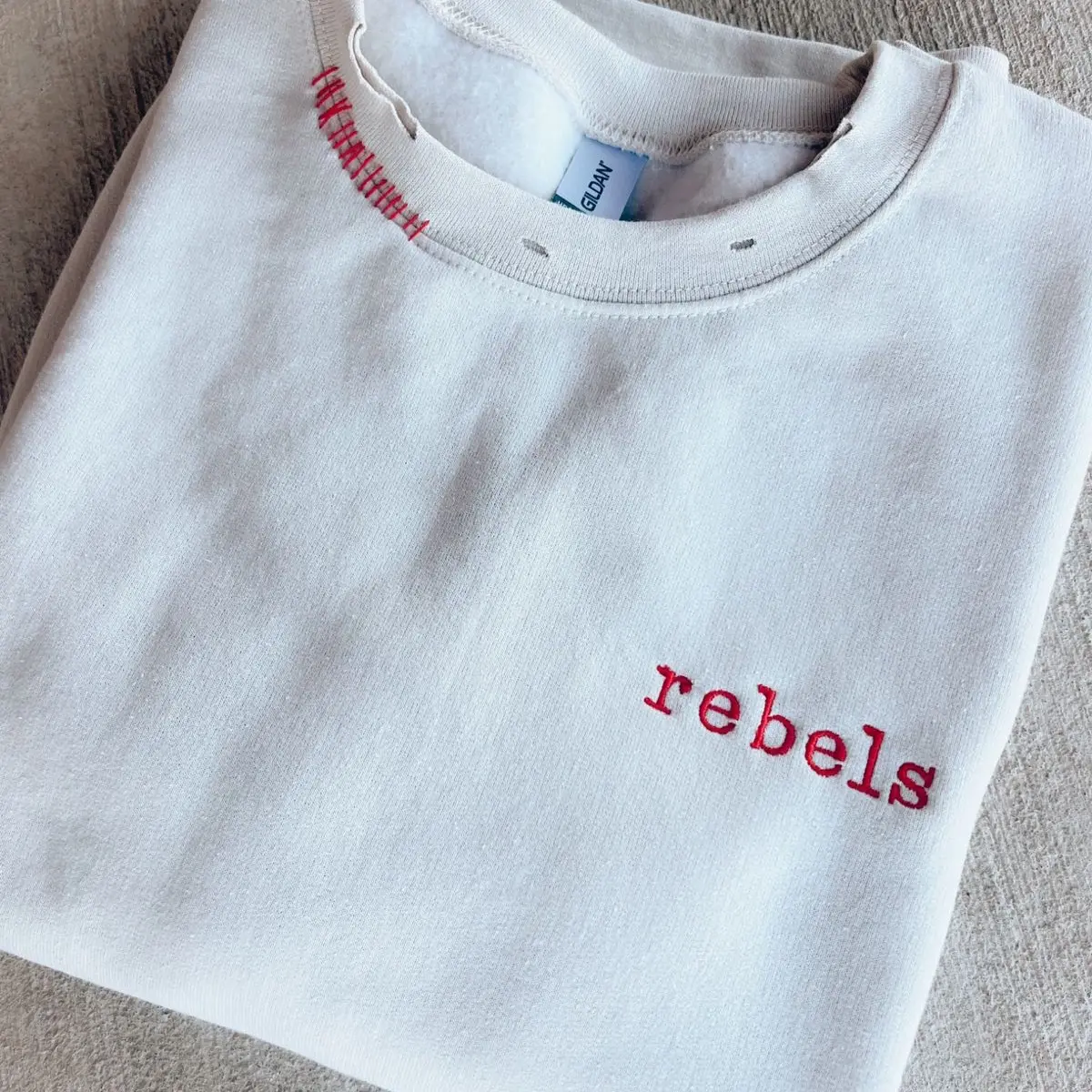 Rebels Distressed Sweatshirt