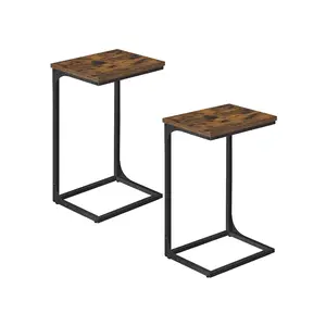 VASAGLE Set of 2 Small C-Shaped End Tables