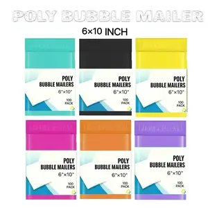 #0 6x10 ( 6x9 ) Poly Bubble Padded Envelopes Mailers Shipping Bag Various Colors 100 PCS