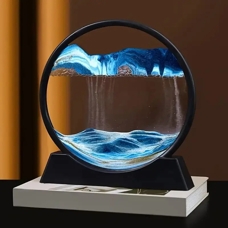 3D Art Desert Painting, Creative Clock Relax Gift, Plastic Material, No Power Needed, Home Decor, Perfect for Family and Friends
