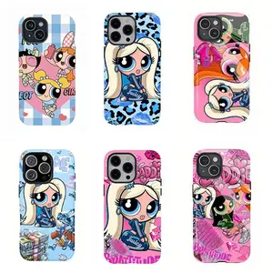Powerpuff Girls Vibrant Cartoon Phone Case,Shockproof Protective Cover,Durable Design Compatible for iPhone 17 Pro Max 16/15/14/13/12/11 Pro Max Plus and for SamsungS25,S24,S23,S22,Aesthetic phone Cover,Cellphone Protection