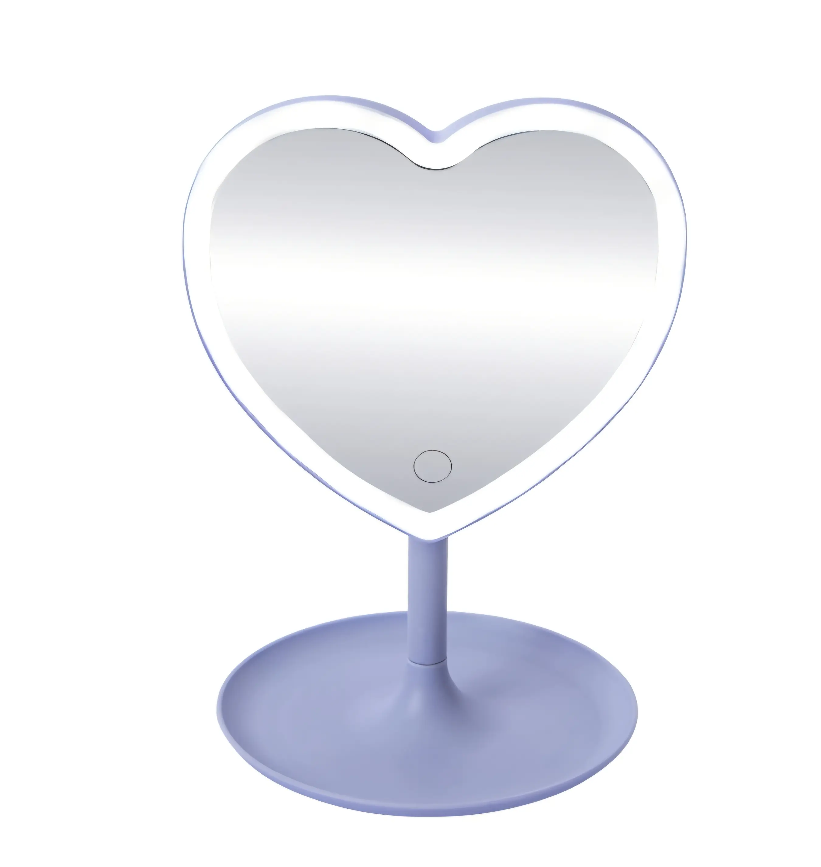 Heart-Shaped Compact Makeup Mirror, Portable Beauty & Personal Care Accessory