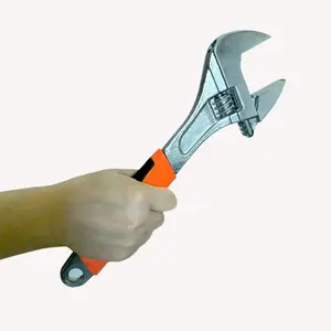 1pcs Carbon Steel Adjustable Wrench, Durable Tool for Various Tasks, High-Quality Metal Construction, Essential for Mechanics & DIY Projects