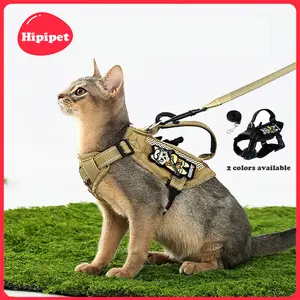 [HipiPet] Pet Outdoor Tactical Chest Harness-Traction Rope Anti-Breakaway Chest Harness, Durable Reflective Dog Harness, Easy to Control, Pet Supplies