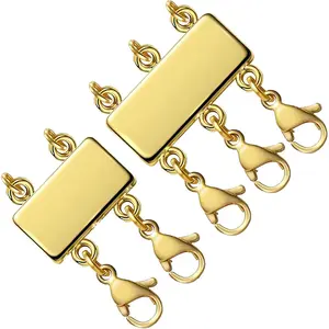 Necklace Layering Clasps  Slide Lock Clasp Necklace Connector Multi Strands Slide Tube Clasps