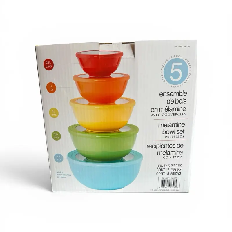 Melamine Bowl set with lids