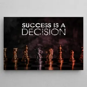 Success Wall Art Motivational Chess Prints For Office Wall Decor Inspirational Quote Poster,  Chess Wall Art Entrepreneur Sign
