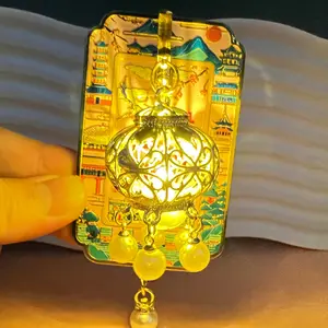 Nanjing Palace Lantern Metal Fridge Magnet Creative National Trend Magnetic Lantern Souvenir Tourist Attraction Hot Selling Commodity
