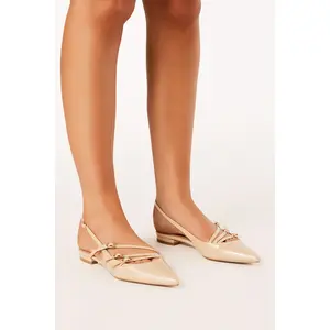 Hettie Flats - Beige Patent