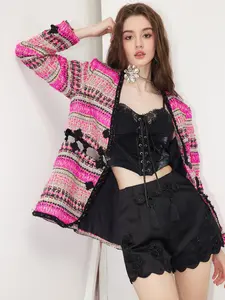 Structured Bouclé Jacket with Couture Detailing – Timeless Chanel-Inspired Elegance