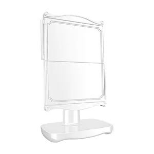 Luxury Empire Style Makeup Mirror Gift Box, Foldable and Detachable LED Lighted Mirror, 2x and 3x Magnification, Rotates 180 Degrees
