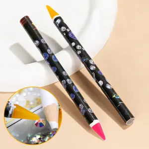 Wax Pencil for Rhinestone Nail Point Drill Wax Pen Art Dotting Pen Self Adhesive Resin Picker Pencil Gem Picker Tools for Nail DIY Decor Nail Art Design