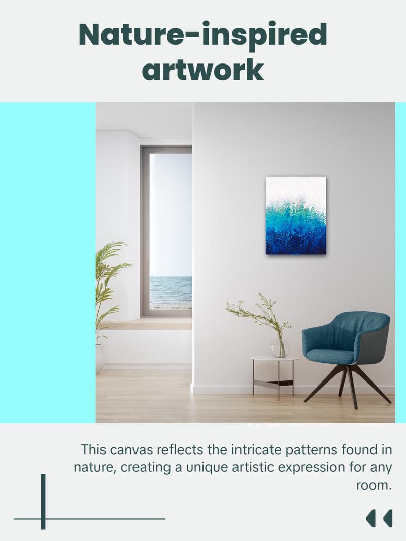 High Tide 18x24x1.5 Canvas Abstract Artwork Inspired by Nature's Patterns in Acrylic Paint for Room Decoration and Wall Ornaments Universe Artistic Photo Print