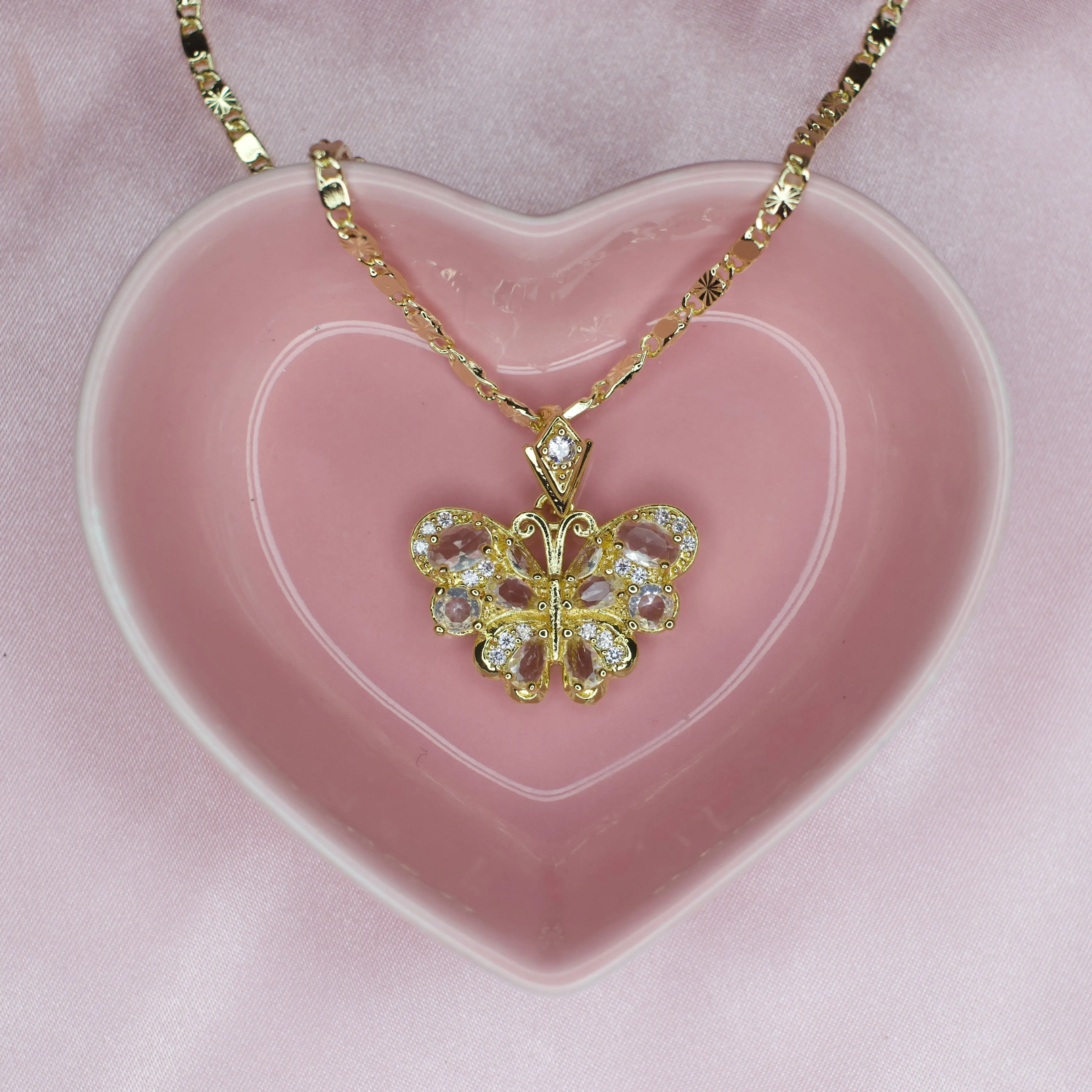 Butterfly Necklace (Clear)
