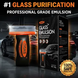 Glod Ride Oil Remover Windshield Cleaner Glass Cream Auto Degreaser Window Cleaner Handheld Compact Portable Remove Oil Film Clear View for Car,summervibes automotive care