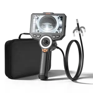 VEVOR Articulating Endoscope with Light, 4-Way 360 Articulated Borescope Camera, 6 HD IPS Screen, 1920x 1080 Lens, 8X Zoom, 7000mAh Battery, IP67 Waterproof for Auto, Plumbing (4.9FT Snake Cable)