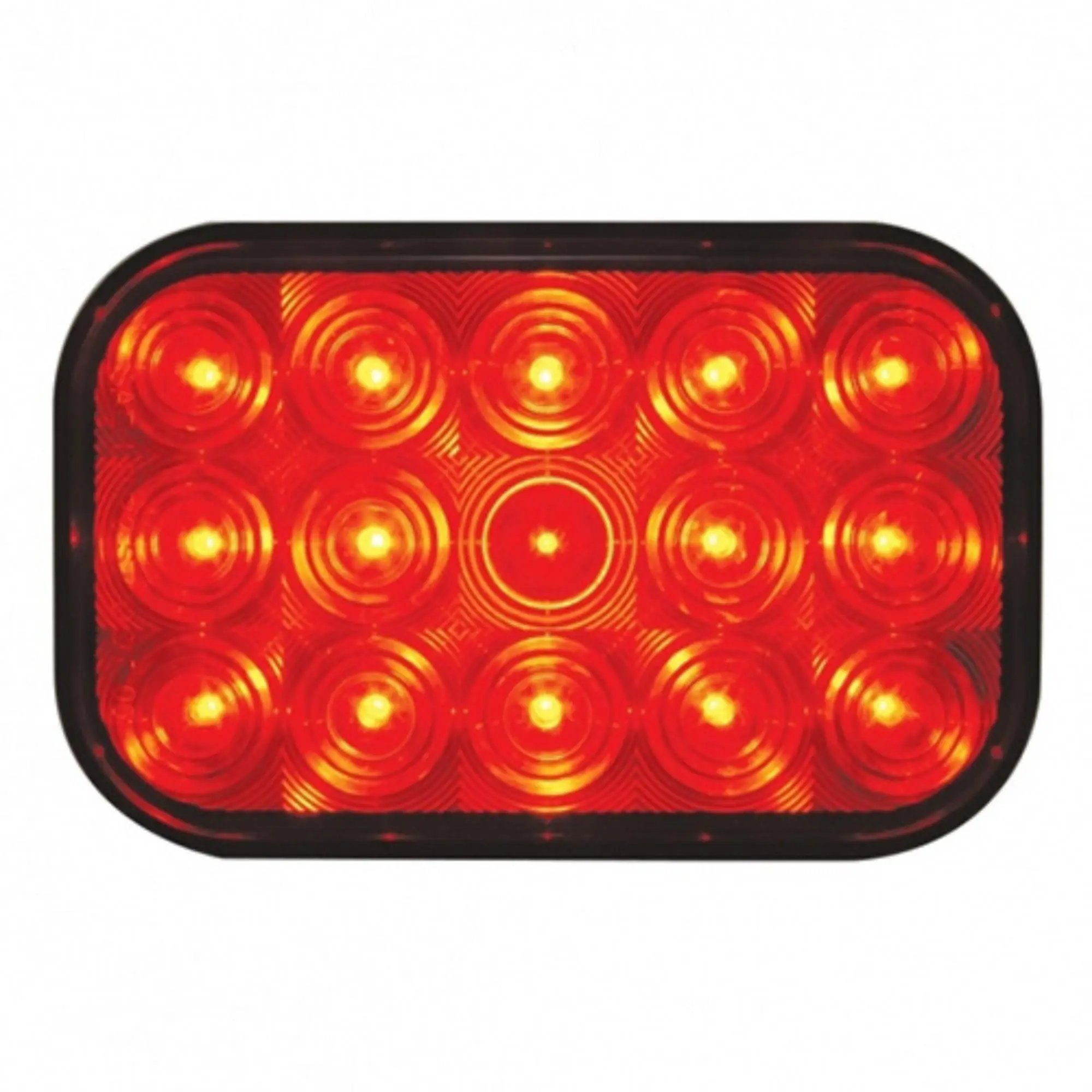 United Pacific Rectangular Car Indicator Light - 15 LED, Led Brake, Water Resistant, Polycarbonate, 3-Pin Female Contact Terminal, 3-Pin Male Plug Turn Signal Light