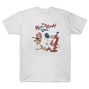 Cute The Ren Stimpy Show Funny Party Cartoon T-Shirt 1 Side