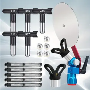 13-pcs Spray Guide Accessory Tool with Tip Guard, Spray Tip(211,315,515,517), Sprayer Nozzle, Filter for All Airless Paint Sprayer, Paint Sprayer Accessories, Spray Different Colors, Sprayed Wall Surface, Painting Walls