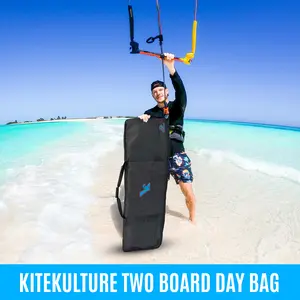 Kite Kulture Two Board Bag – Durable, Padded Kiteboard Bag for Two Boards up to 145cm