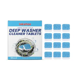 Jakehoe Washing Machine Cleaning Effervescent Sheet, Cleaning Dirt Odor Retention Cylinder Cleaning Sheet