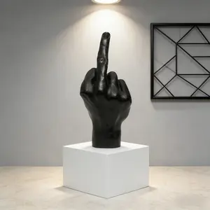 New Resin Gesture Middle Finger Statue, Modern Home Decor Art Sculpture, Unique Handmade Figurine for Living Room Decoration, Abstract Figure Sculpture, Sculpture Desk Decor, Decorative Sculptures