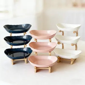 3-Tier Snack & Fruit Tray Stand, Luxury Bamboo Wood Dessert Platter – European Style Coffee Table Display for Home, Multi-Layer Candy Nut Bowl, Creative Fruit Basket