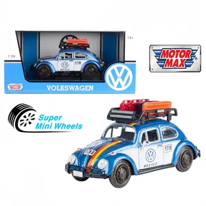 Motormax 1:24 Volkswagen Beetle Off Road Custom 1966 – White with Blue