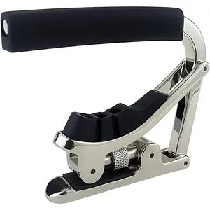 Guitar Capo for Acoustic and Electric Guitars - Adjustable Capo with Memory Tension-Bright Chrome Color.