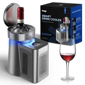 Yeego Wine Chiller, Single Bottle Portable Wine Chiller 41°F-64°F for Bottle Red, Champagne, Coffee, Wine Bottle Chiller with Power Cord and 1 Coffee Cup for Home and Car, Ideal for Wine Lover Utensils Beverage Drink Indoor