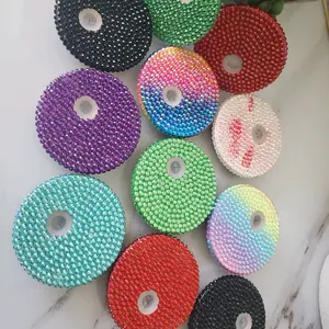 RHINESTONE BAMBOO LID - UPGRADE YOUR LID or CHARMED LID for Drink ware or Glass