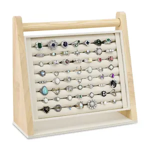 #BWTR222-1  Velvet-Decorated Jewelry Ring Display Rack – Perfect for Protecting and Displaying Jewelry
