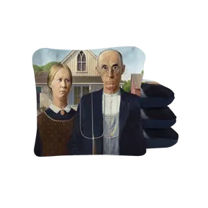 Grant Wood's American Gothic Synergy Pro Cornhole Bags