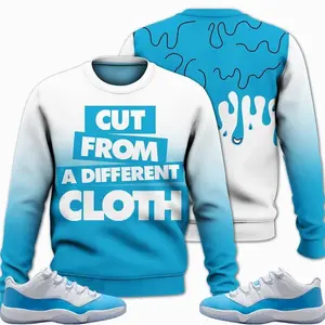 11 Low University Blue Outfits, Low University Blue 11s Sweatshirt, Cut From A Different Cloth Streetwear Unisex Sneaker Matching Shirts