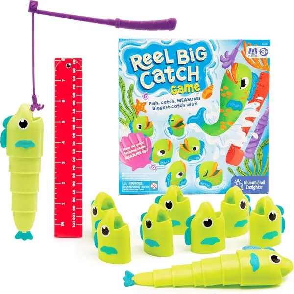 Fishing Theme Preschool Math Board Game Set - Unisex STEM Educational Toy, Counting Challenge Game System for Ages 3-5 Kindergarten Learning Activity