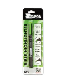 Zebrite Double Ended Highlighter - Green