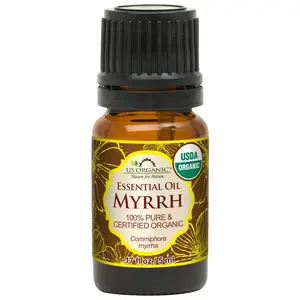 US Organic 100% Genuine Myrrh Essential Oil - Sourced from The Horn of Africa, USDA Certified Organic, Extracted by Hydro-Distillation (Myrrh, 5 ml)