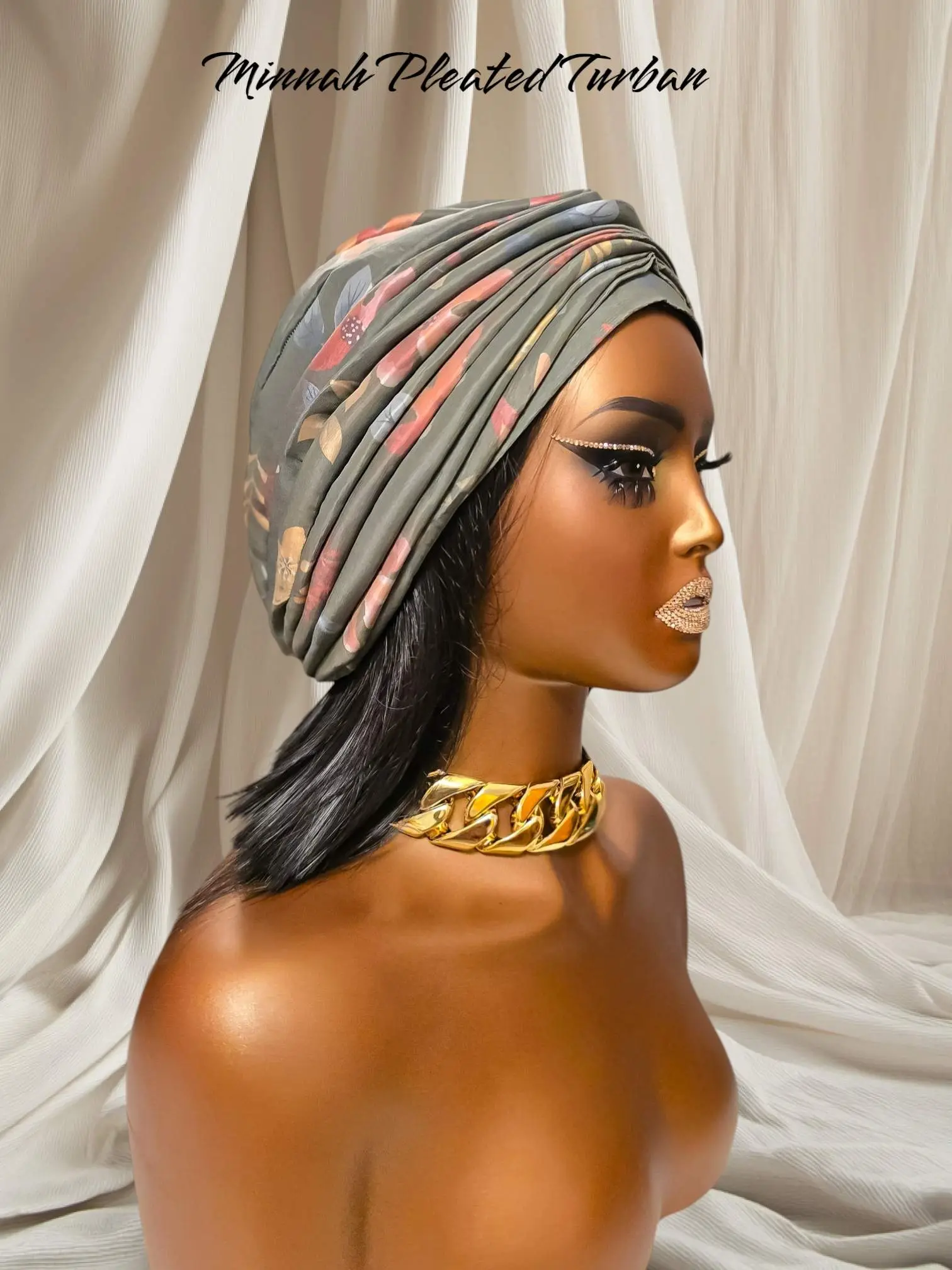 Minnah Pleated Turban
