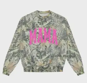 MAMA Camo Pink Sweatshirt, Heavy Crew SWEATSHIRT, Unisex 3D Sweatshirt, Cool Graphic Design, Streetwear Fashion