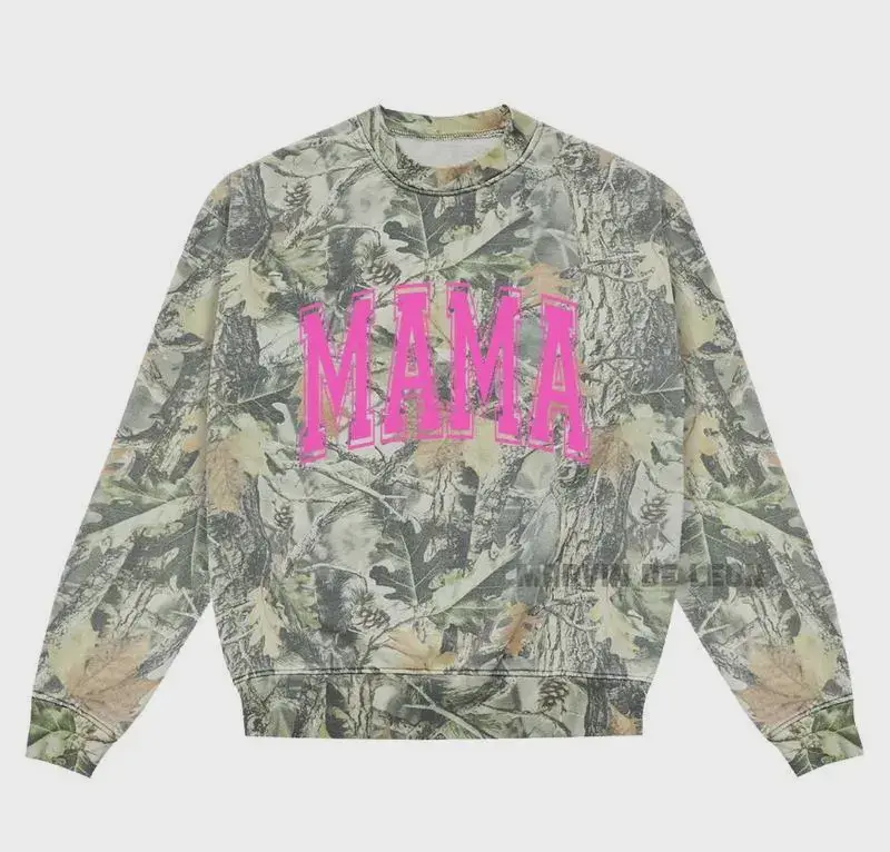 MAMA Camo Pink Sweatshirt, Heavy Crew SWEATSHIRT, Unisex 3D Sweatshirt, Cool Graphic Design, Streetwear Fashion