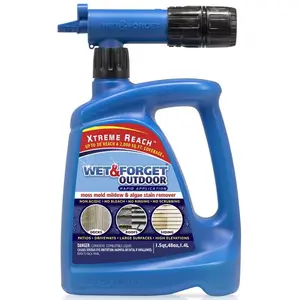 212 MAIN Wet & Forget 7033870 48 fl oz Mold & Mildew Stain Cleaner, Household Odor Remover, 4-Pack Cleaner Pack for Pet Supplies, Dog & Cat Litter Use